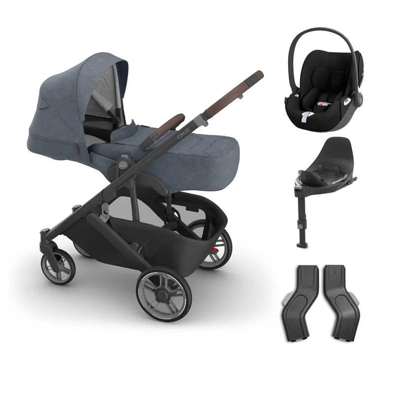 Uppababy Cruz V3 Cybex Bundle + Infant Cover In Julian 3
