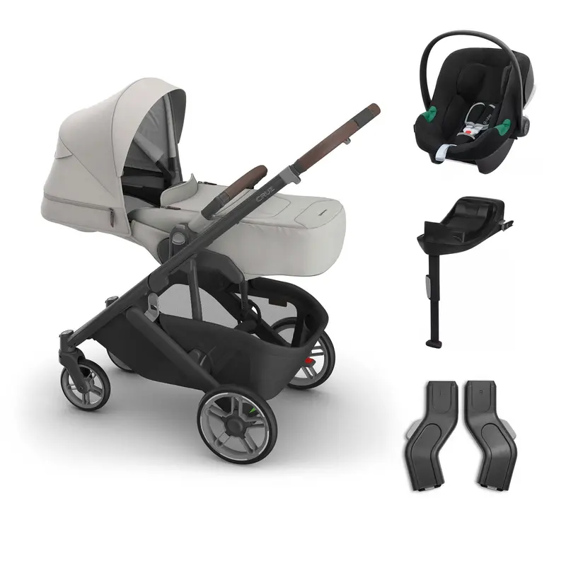 Uppababy Cruz V3 Cybex Bundle + Infant Cover In Savannah 1