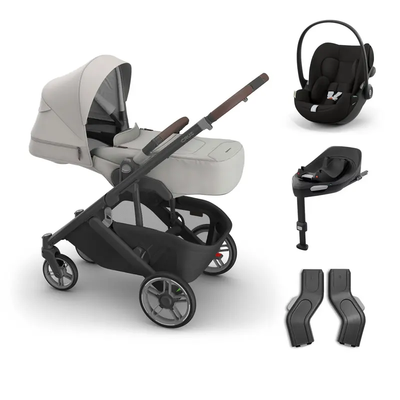 Uppababy Cruz V3 Cybex Bundle + Infant Cover In Savannah 2