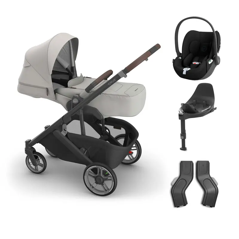 Uppababy Cruz V3 Cybex Bundle + Infant Cover In Savannah 3