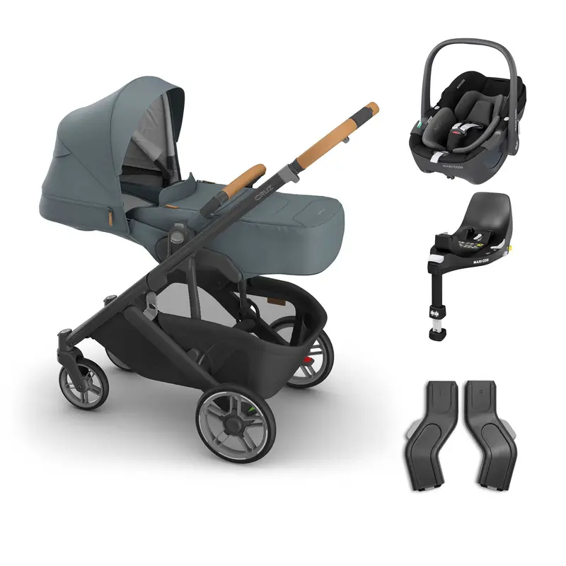 Uppababy Cruz V3 Maxi-Cosi Bundle + Infant Cover In Dillan 2