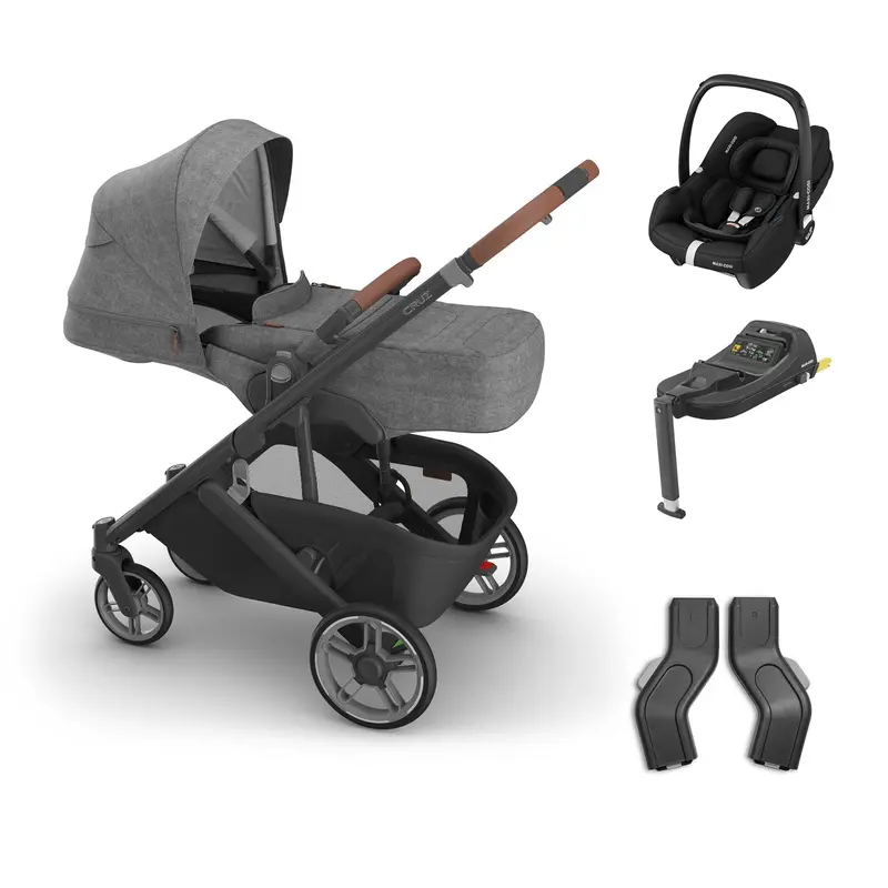 Uppababy Cruz V3 Maxi-Cosi Bundle + Infant Cover In Greyson 1