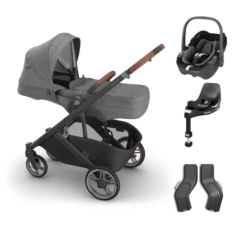 Uppababy Cruz V3 Maxi-Cosi Bundle + Infant Cover In Greyson 2