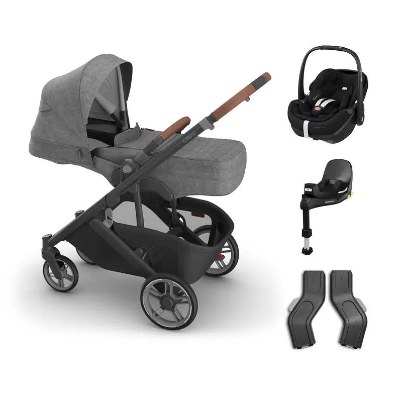 Uppababy Cruz V3 Maxi-Cosi Bundle + Infant Cover In Greyson 3