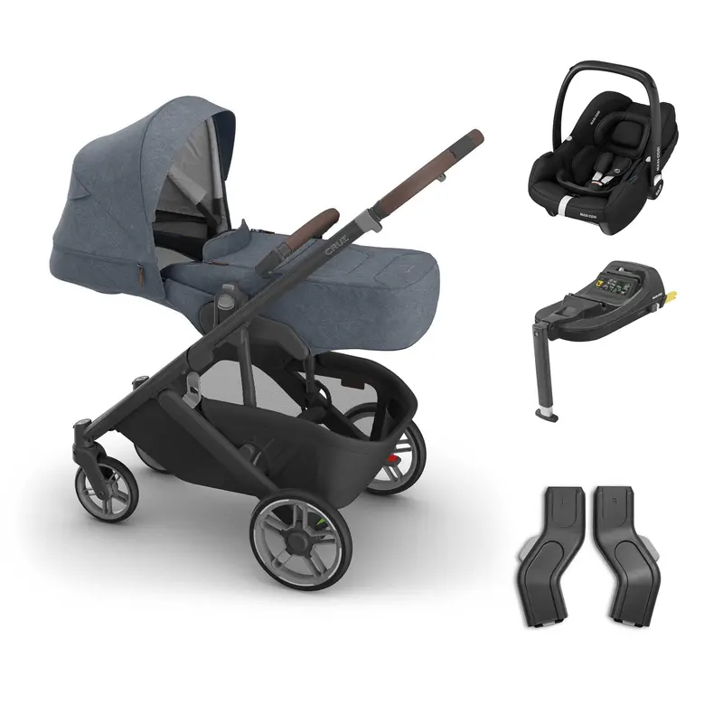 Uppababy Cruz V3 Maxi-Cosi Bundle + Infant Cover In Julian 1