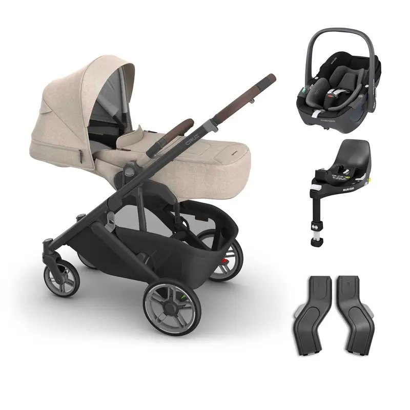 Uppababy Cruz V3 Maxi-Cosi Bundle + Infant Cover In Liam 2