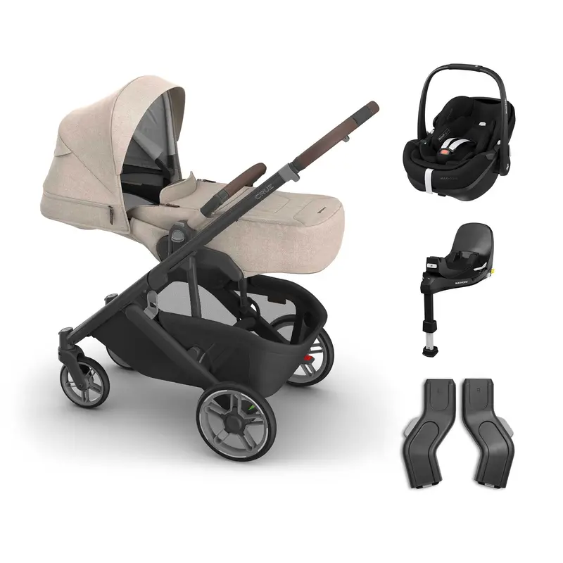 Uppababy Cruz V3 Maxi-Cosi Bundle + Infant Cover In Liam 3