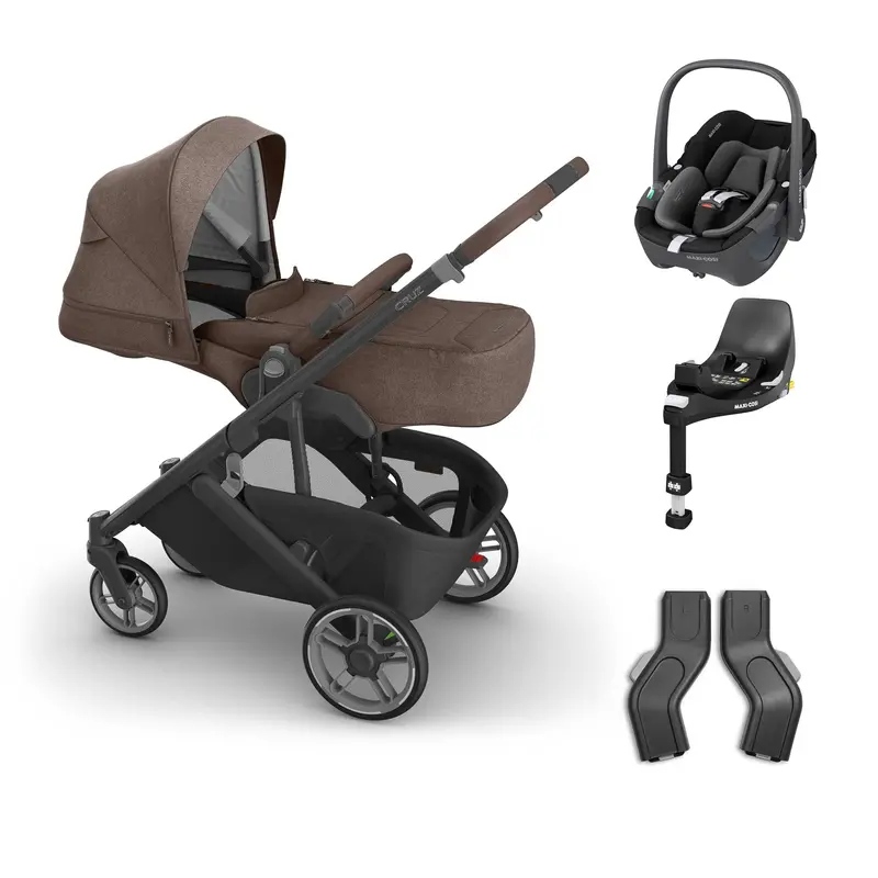 Uppababy Cruz V3 Maxi-Cosi Bundle + Infant Cover In Owen 2