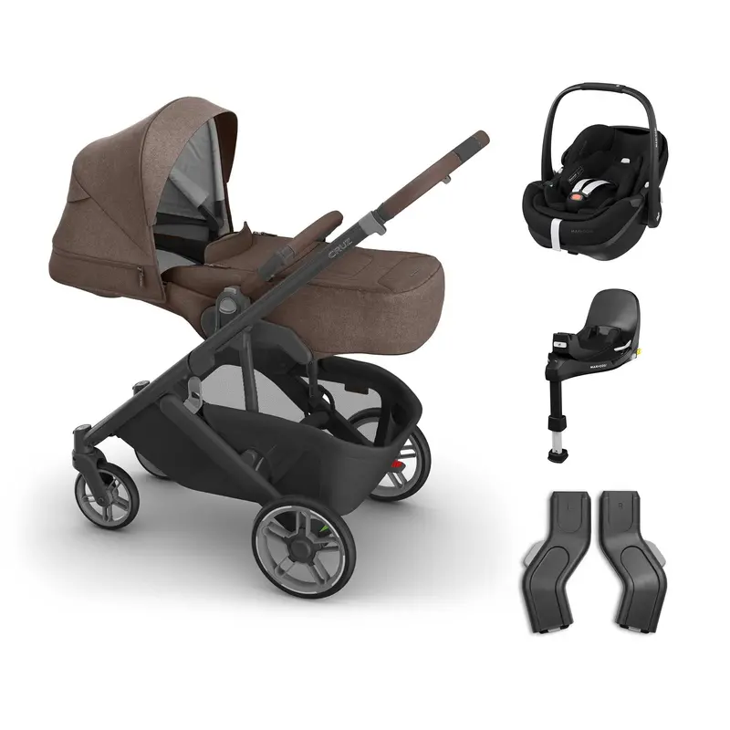 Uppababy Cruz V3 Maxi-Cosi Bundle + Infant Cover In Owen 3