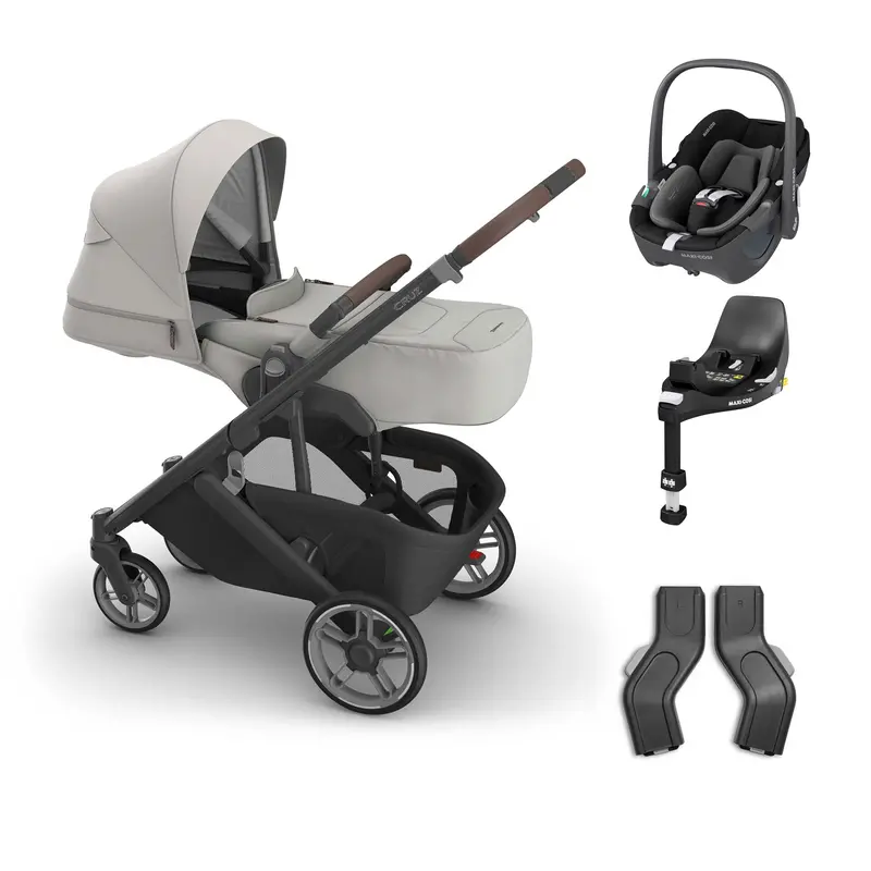Uppababy Cruz V3 Maxi-Cosi Bundle + Infant Cover In Savannah 2