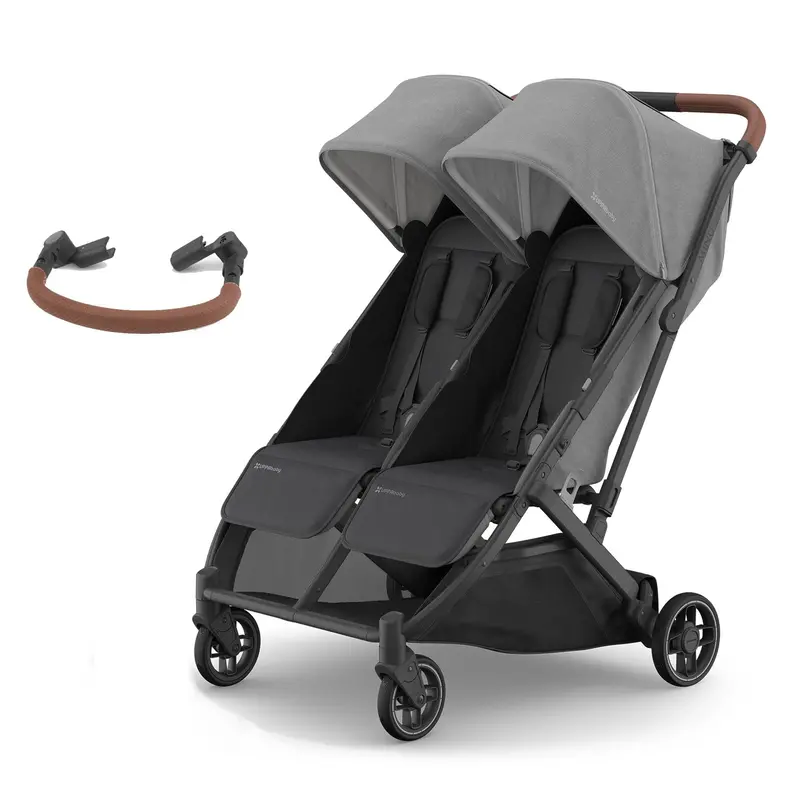 Uppababy Minu Duo Stroller & Bumper Bar Bundle In Greyson 1