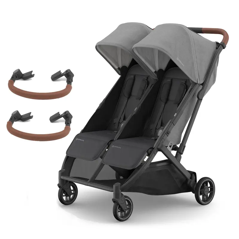 Uppababy Minu Duo Stroller & Bumper Bar Bundle In Greyson 2