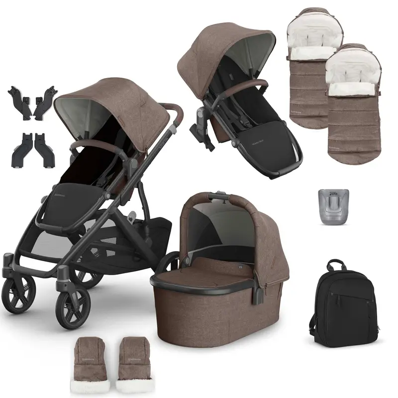 Uppababy Vista V3 Duo Complete Bundle In Owen 1