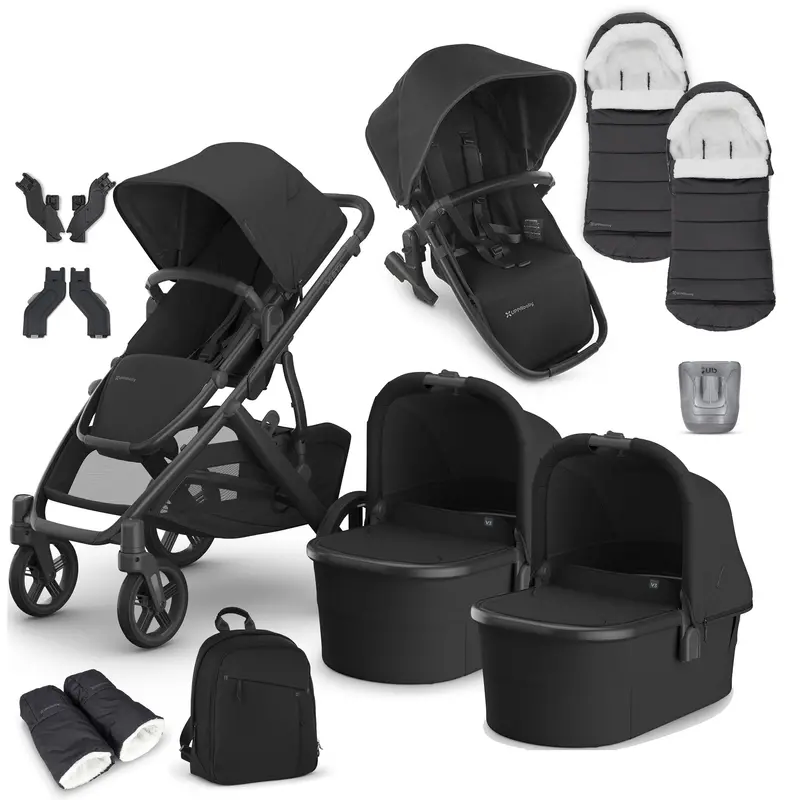 Uppababy Vista V3 Twin Complete Bundle In Jake 1