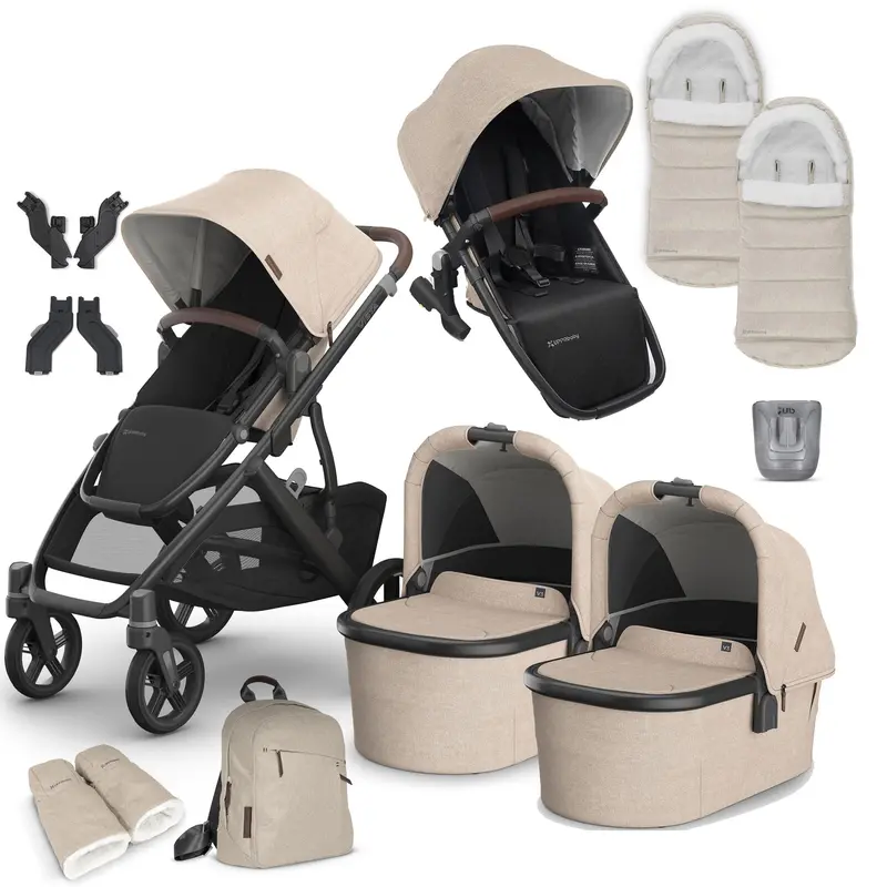 Uppababy Vista V3 Twin Complete Bundle In Liam 1