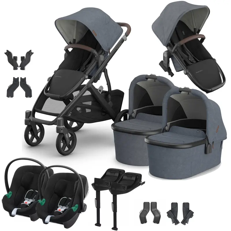 Uppababy Vista V3 Twin Cybex Travel System In Julian 1