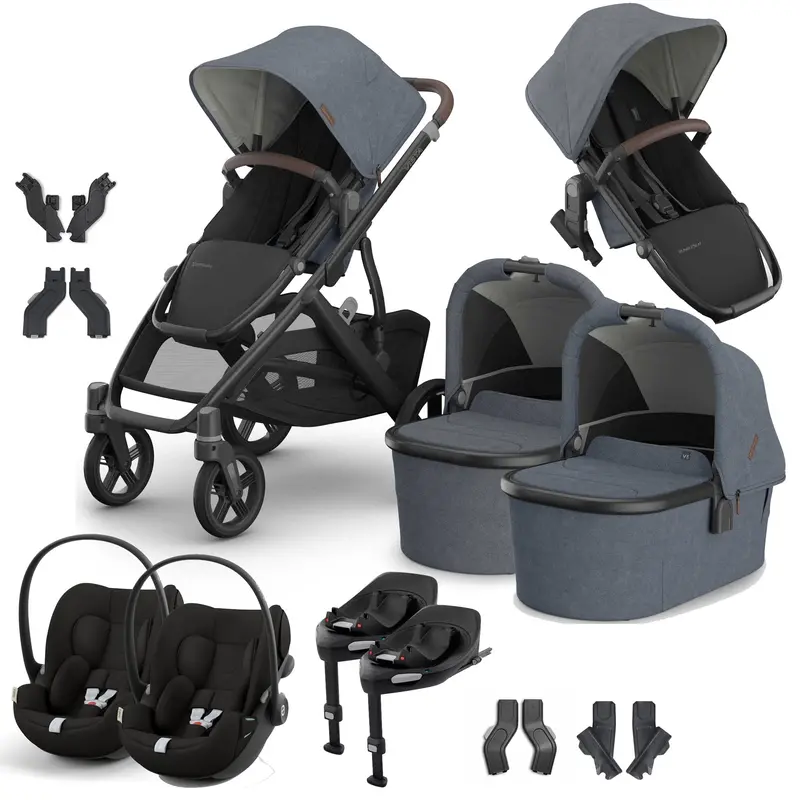 Uppababy Vista V3 Twin Cybex Travel System In Julian 2