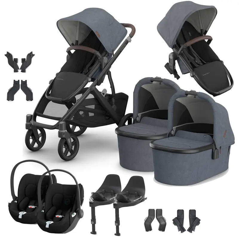 Uppababy Vista V3 Twin Cybex Travel System In Julian 3