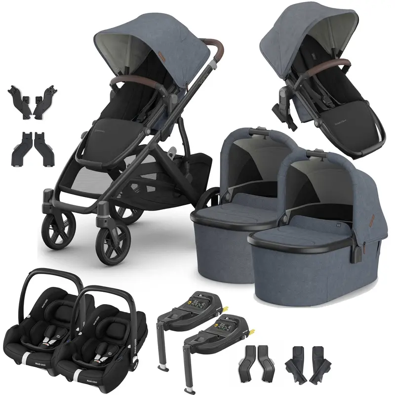 Uppababy Vista V3 Twin Maxi-Cosi Travel System In Julian 1