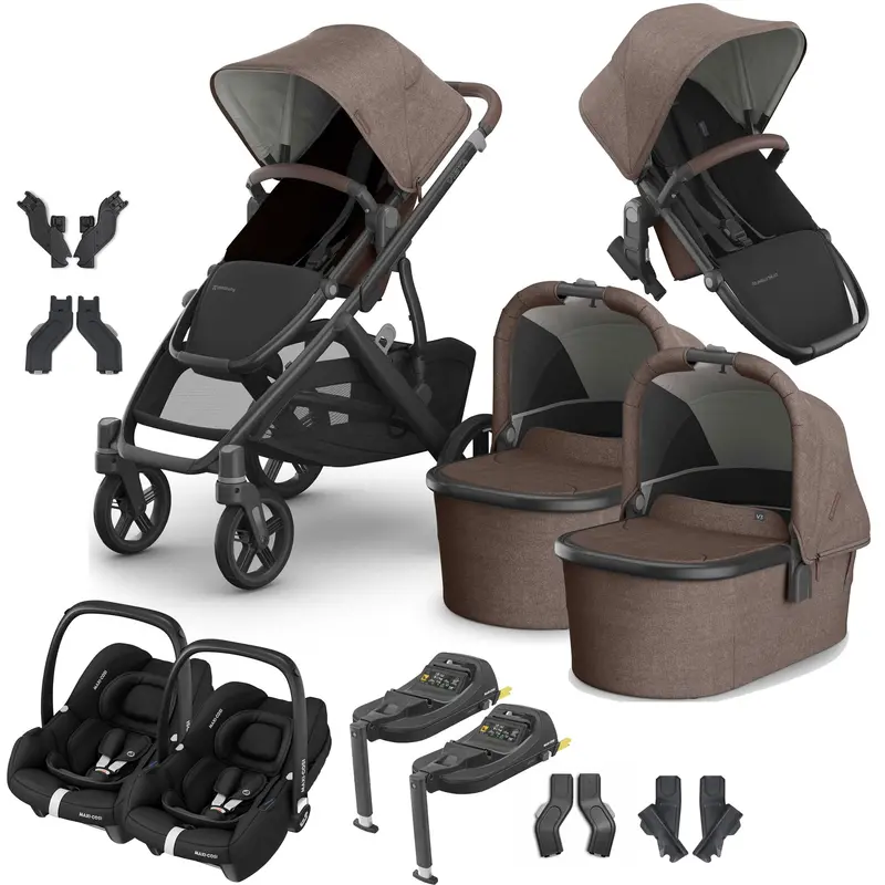 Uppababy Vista V3 Twin Maxi-Cosi Travel System In Owen 1