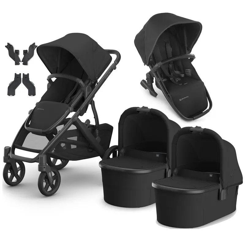 Uppababy Vista V3 Twin Pram In Jake 1