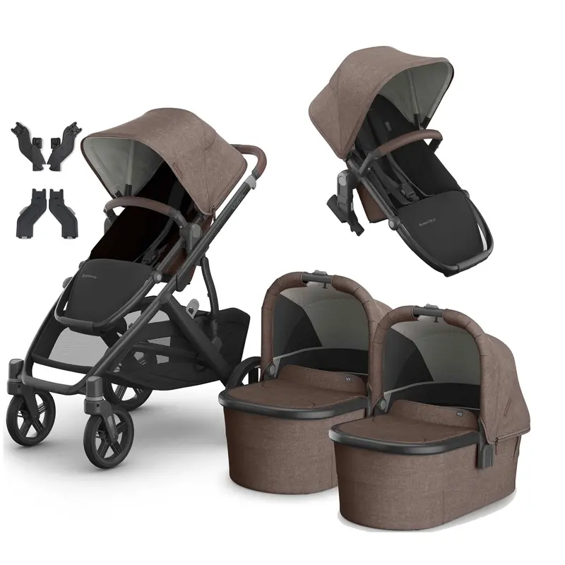 Uppababy Vista V3 Twin Pram In Owen 1
