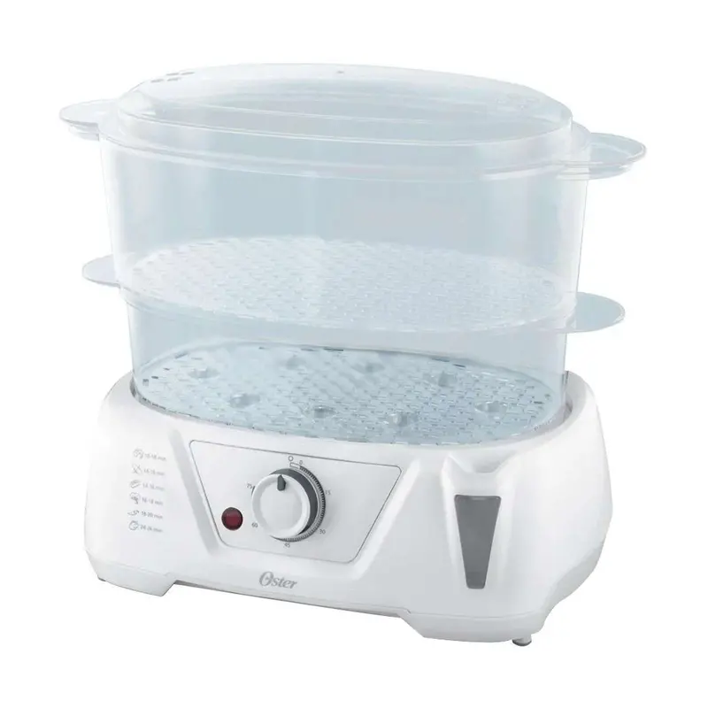 Vaporera De Alimentos Eléctrica Oster Doble Bandeja Blanca Ckstst7711 1