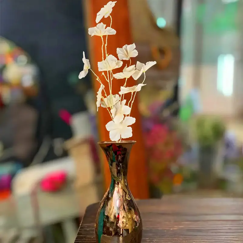 Vara Con Flores Artificiales, Color Beige 1