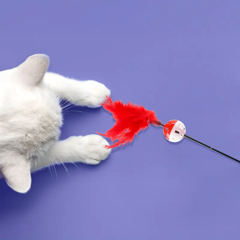 Varita Interactiva Color Rojo Para Gato, Amazin Pets 2