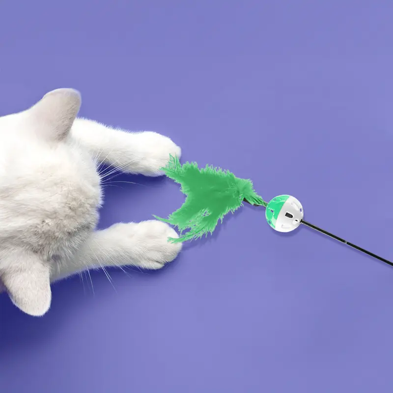 Varita Interactiva Color Verde Para Gato, Amazin Pets 2