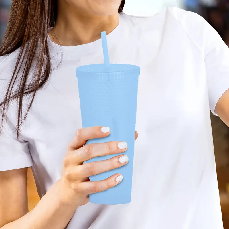 Vaso Con Textura Color Azul Cielo, 1100Ml 2