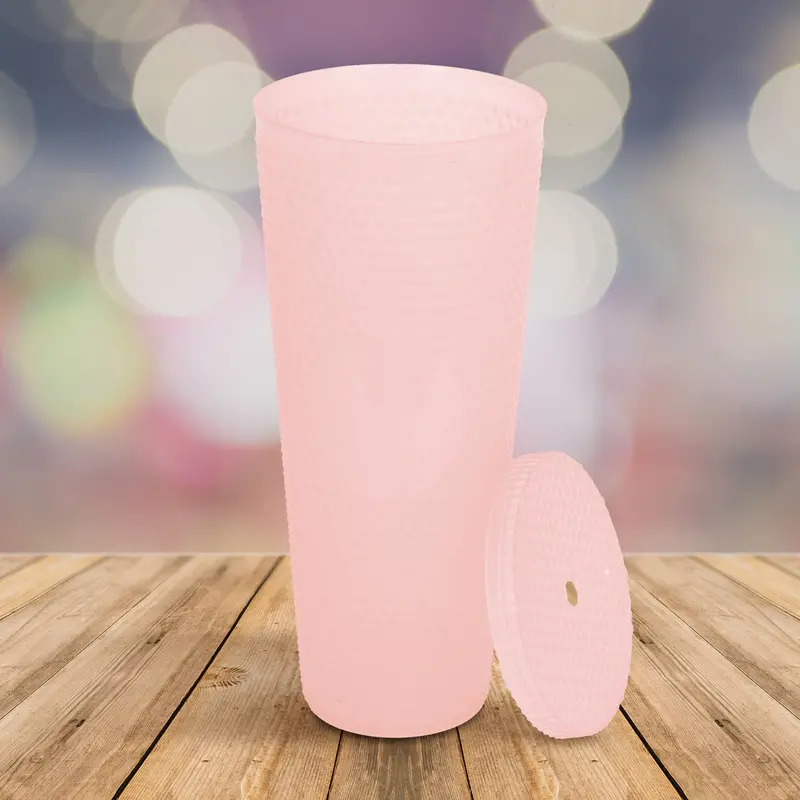 Vaso Con Textura Color Durazno, 1100Ml 1
