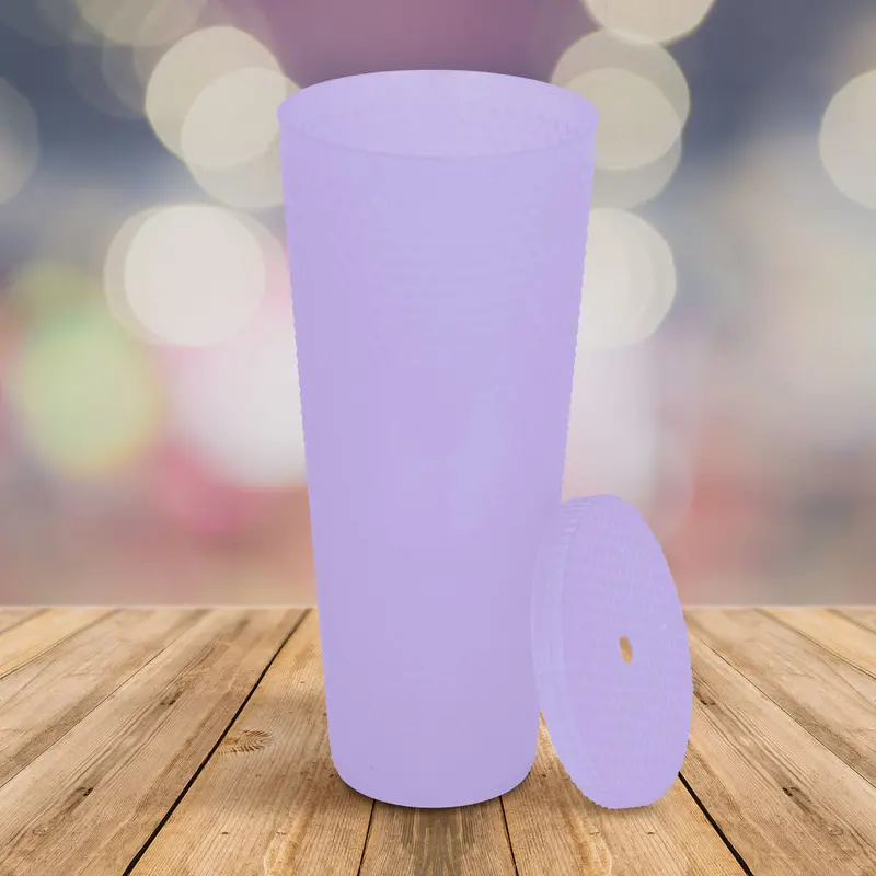 Vaso Con Textura Color Lila, 1100Ml 1