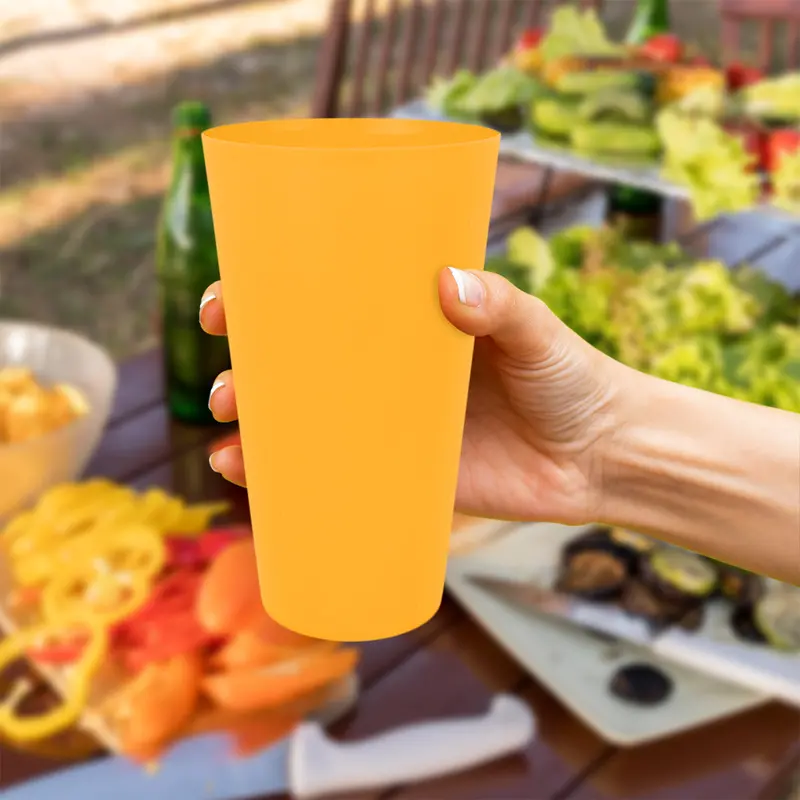 Vaso De Plástico, Color Amarillo, 850 Ml 1