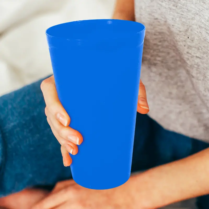 Vaso De Plástico Color Azul 470Ml 2