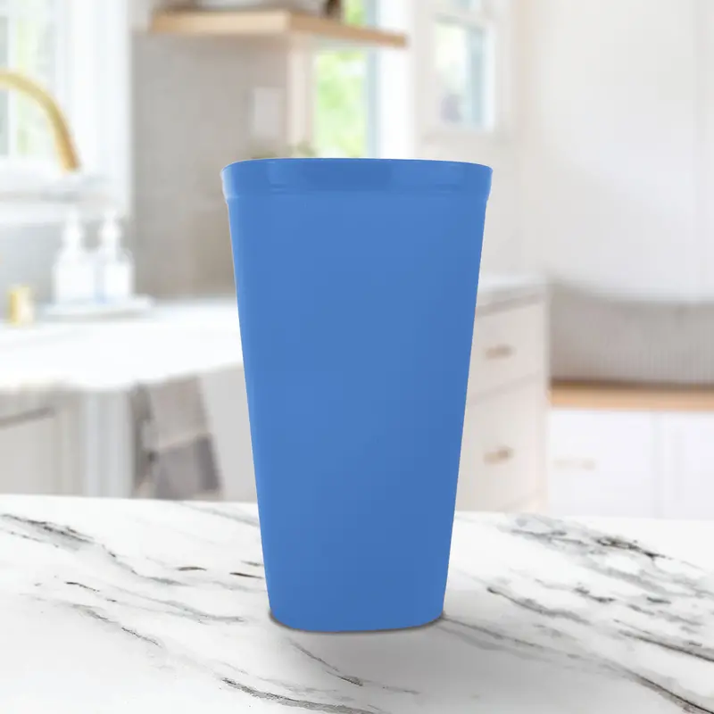 Vaso De Plástico Color Azul, 500Ml 2