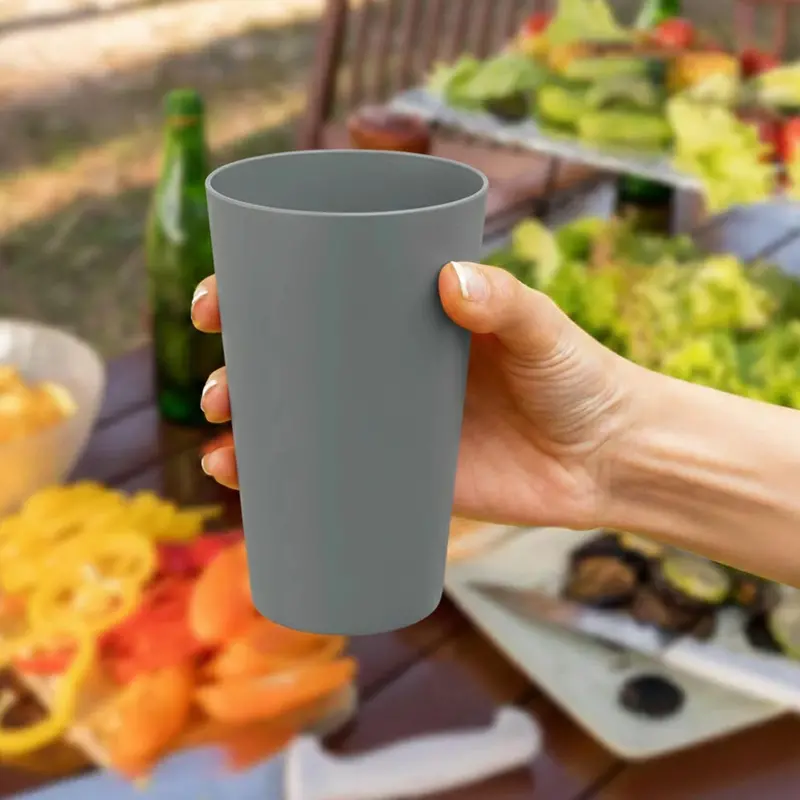 Vaso De Plástico, Color Gris, 850 Ml 2
