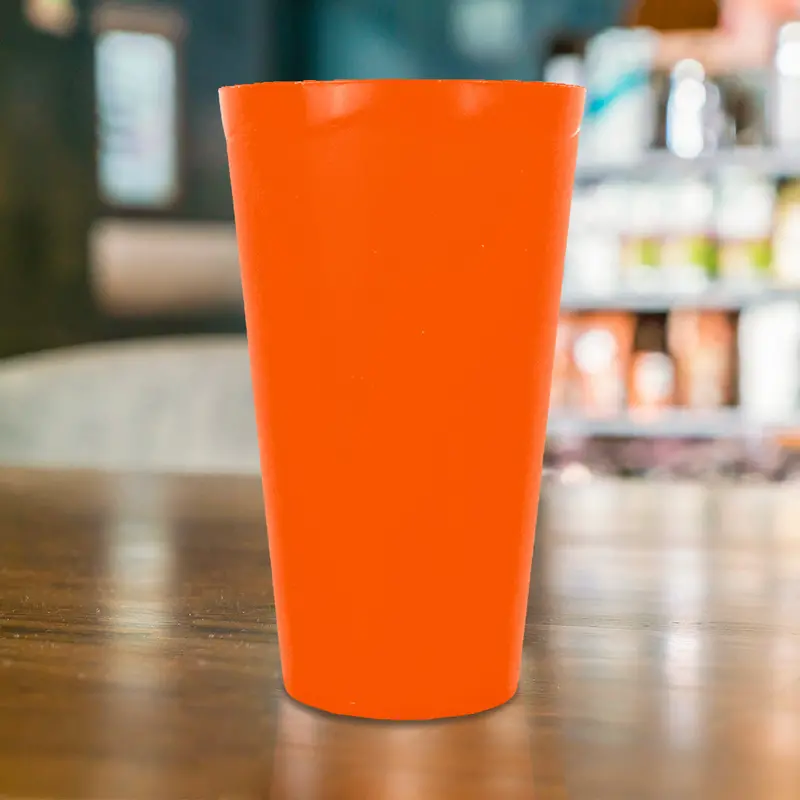 Vaso De Plástico Color Naranja 470Ml 1