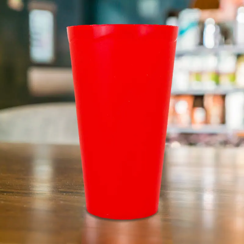 Vaso De Plástico Color Rojo 470Ml 1