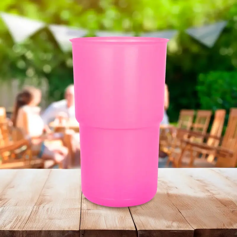 Vaso De Plástico, Color Rosa, Inkanto 1