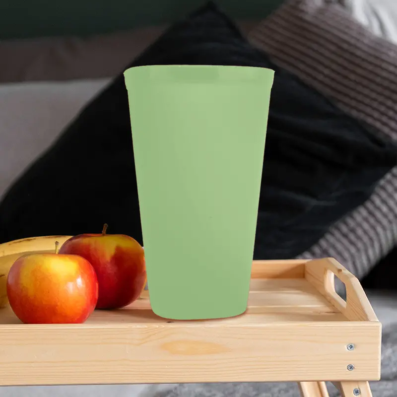 Vaso De Plástico Color Verde, 500Ml 1