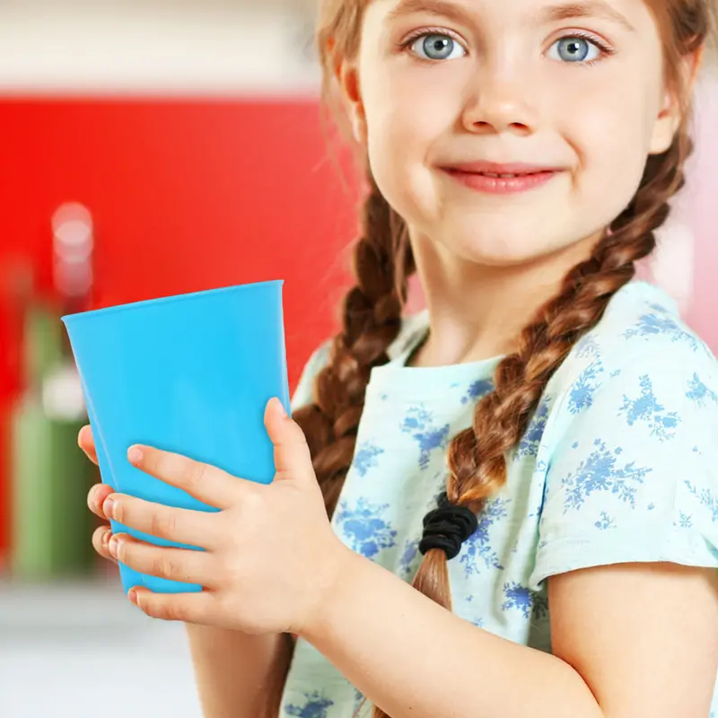 Vaso De Plástico Con Diseño De Mariposa Color Azul 1