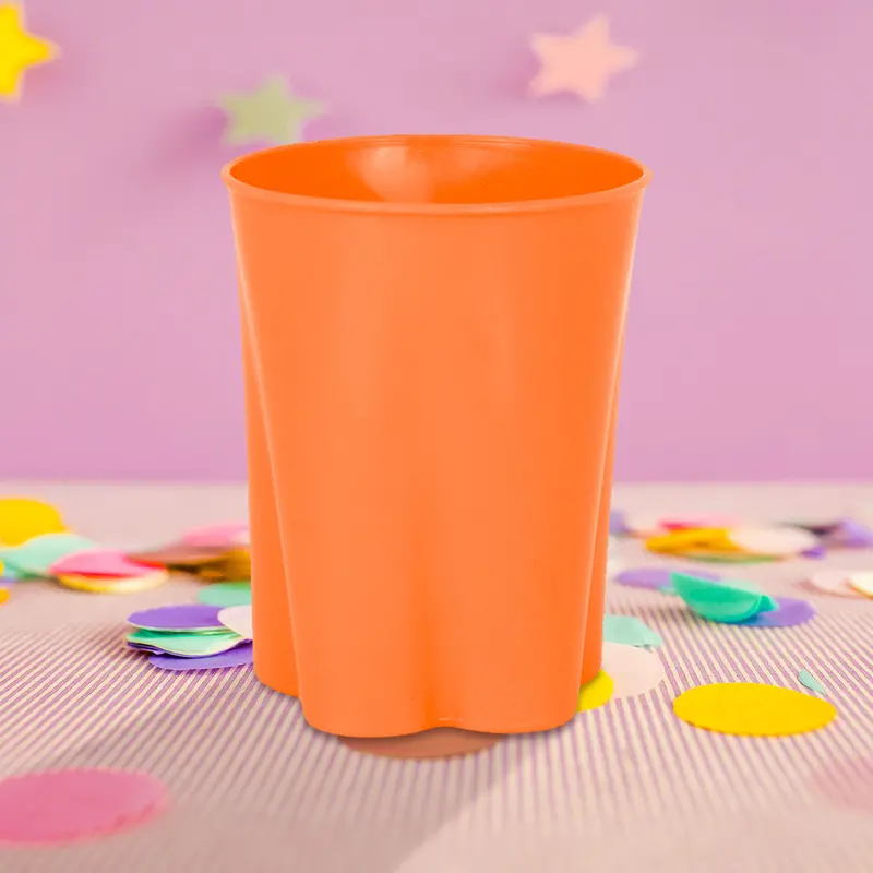 Vaso De Plástico Con Diseño De Mariposa Color Naranja 2