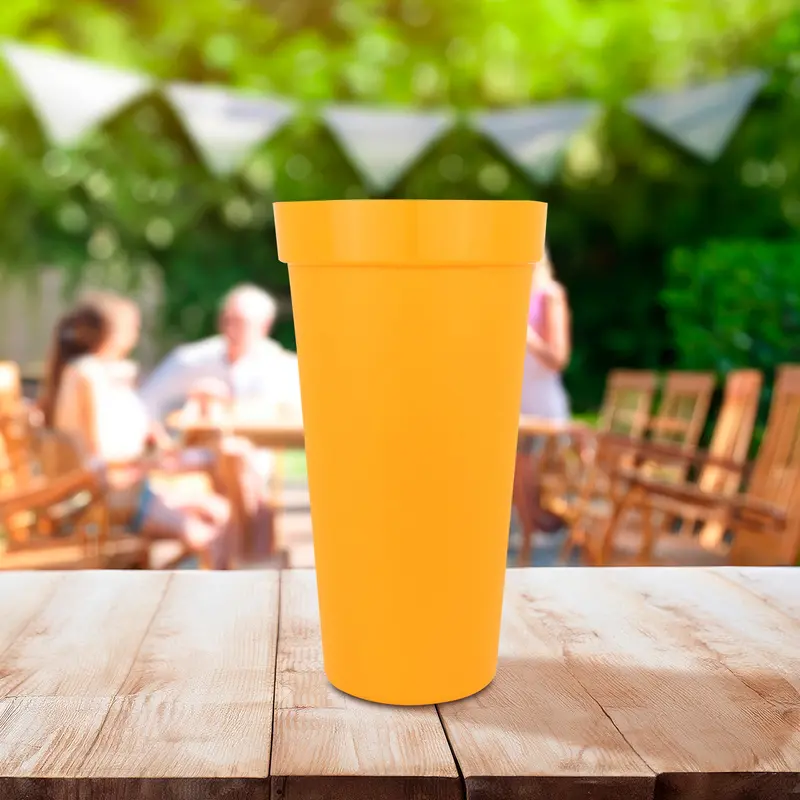 Vaso De Plástico Inkanto Color Naranja 1