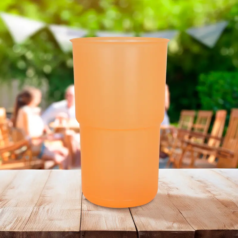 Vaso De Plástico Inkanto Color Naranja, 1000Ml 1