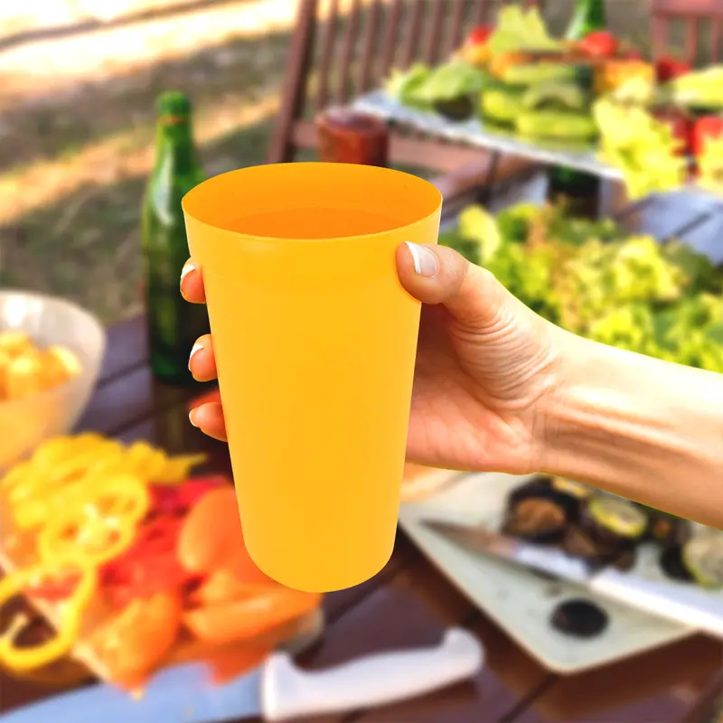 Vaso De Plástico Inkanto Color Naranja 2