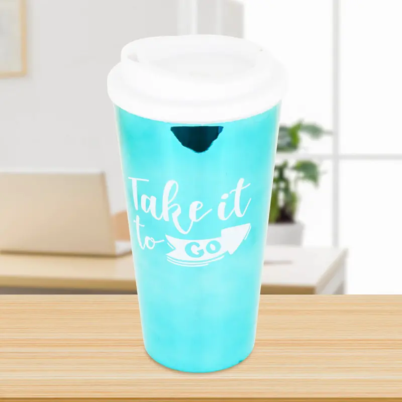 Vaso De Plástico Para Café, Color Verde 500Ml 1