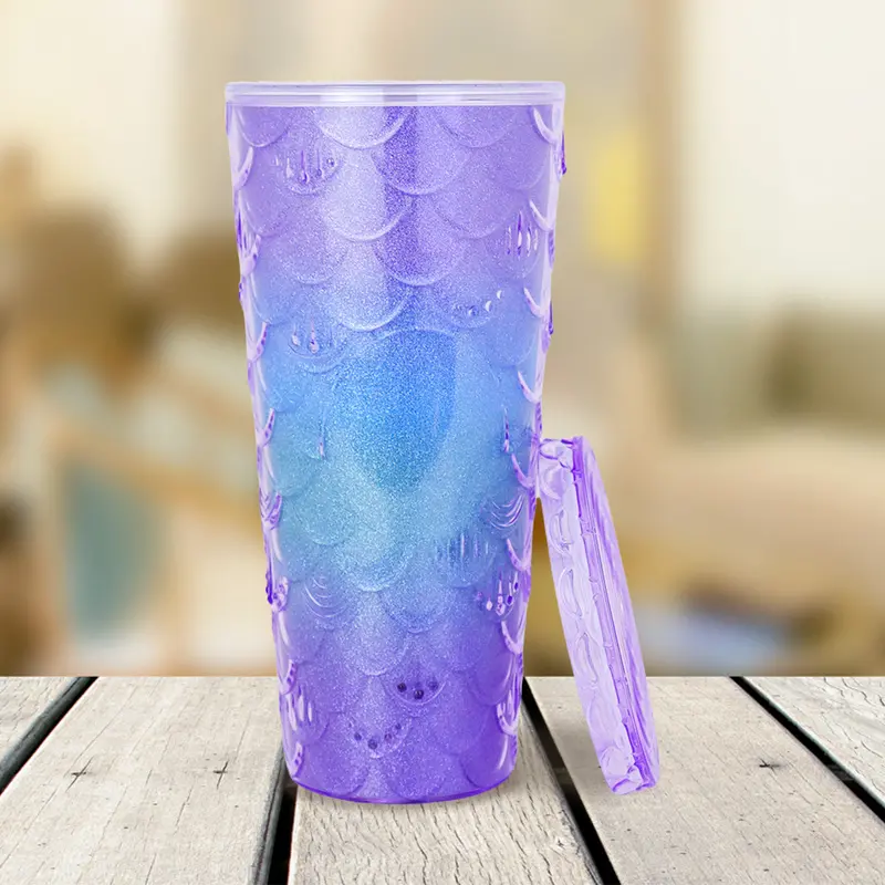 Vaso Decorado Con Popote, 650Ml 2