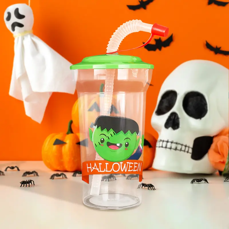 Vaso "Frankenstein" Con Popote 1