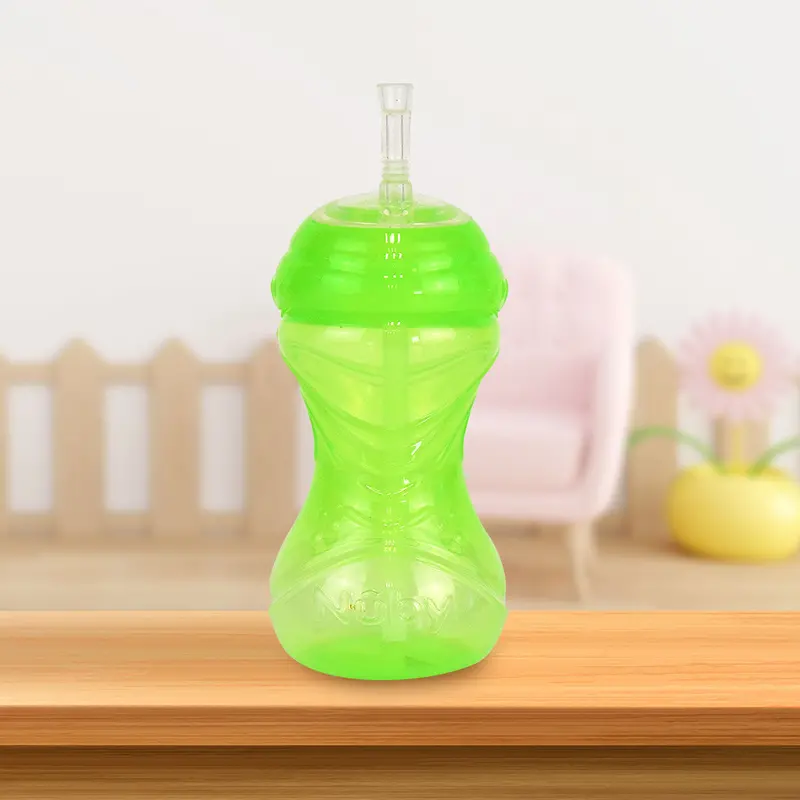 Vaso Nuby Con Tapa Y Popote Para Niños, Color Lima. 1